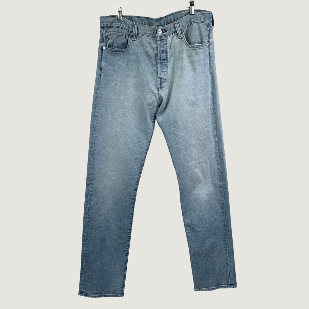 Levis‎ 501 Original Fit Jeans 34x36 Light Wash Blue Straight Leg Classic 90s VTG